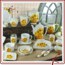 sunflower pattern ceramic dinnerware sets